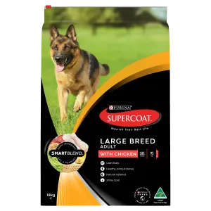 Supercoat Chicken Large Breed Adult Dry Dog Food 18kg