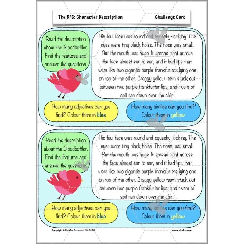 The BFG: Character Description