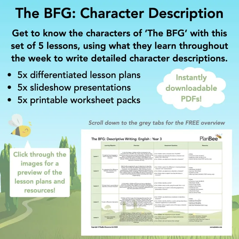 The BFG: Character Description