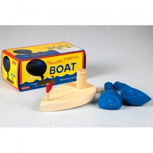 Tiny Toys Wooden Baloon Powered Boat, Baby Toddler Bath Toy, Mechanical Toys, Science Toys - 2-5Yrs Boys & Girls