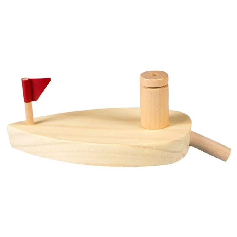 Tiny Toys Wooden Baloon Powered Boat, Baby Toddler Bath Toy, Mechanical Toys, Science Toys - 2-5Yrs Boys & Girls