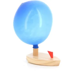 Tiny Toys Wooden Baloon Powered Boat, Baby Toddler Bath Toy, Mechanical Toys, Science Toys - 2-5Yrs Boys & Girls