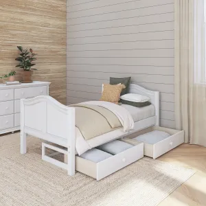 Twin Low Basic Bed with Underbed Dresser