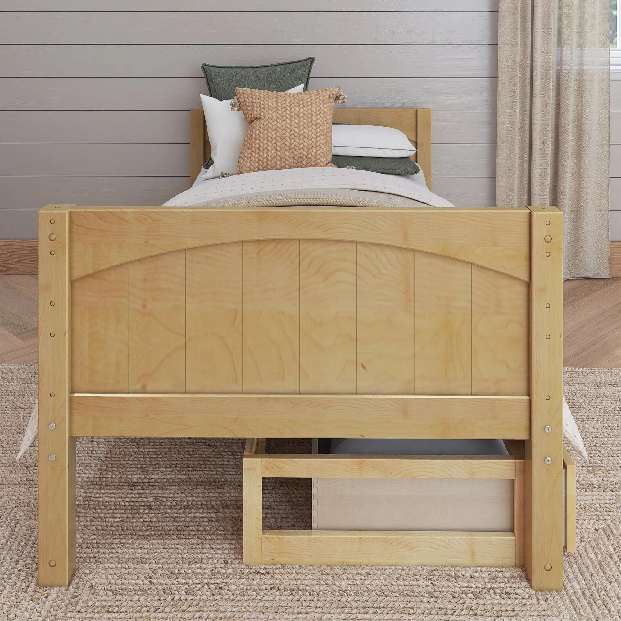 Twin Low Basic Bed with Underbed Dresser