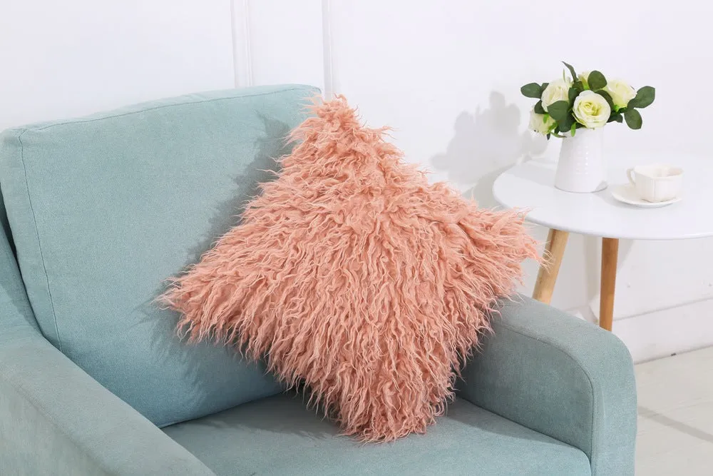 Velvet Pillow Case For Sofa Seat Pink Bed Vintage Cushion Cover 45x45