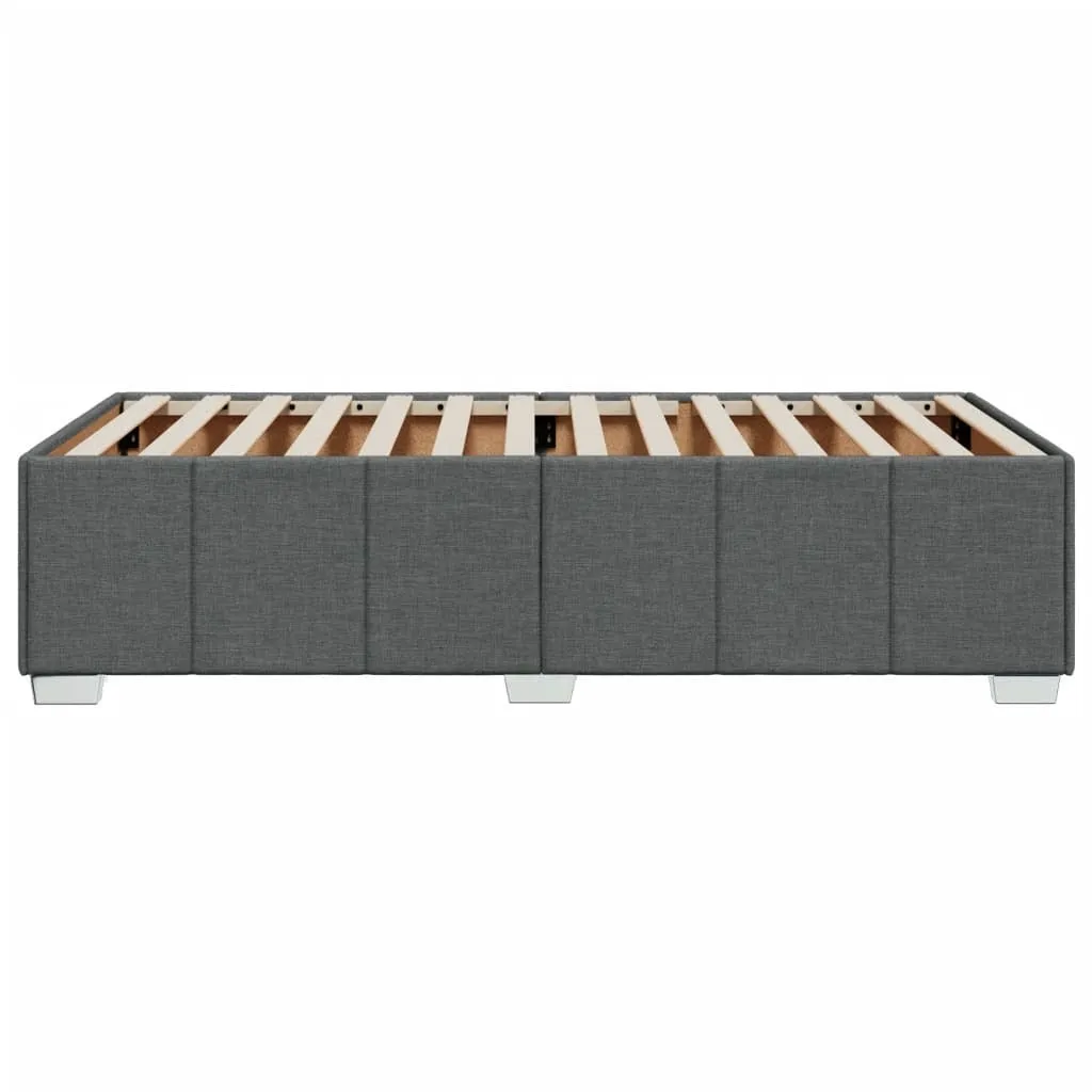 vidaXL Bed Frame without Mattress Dark Grey 90x190 cm Single Fabric