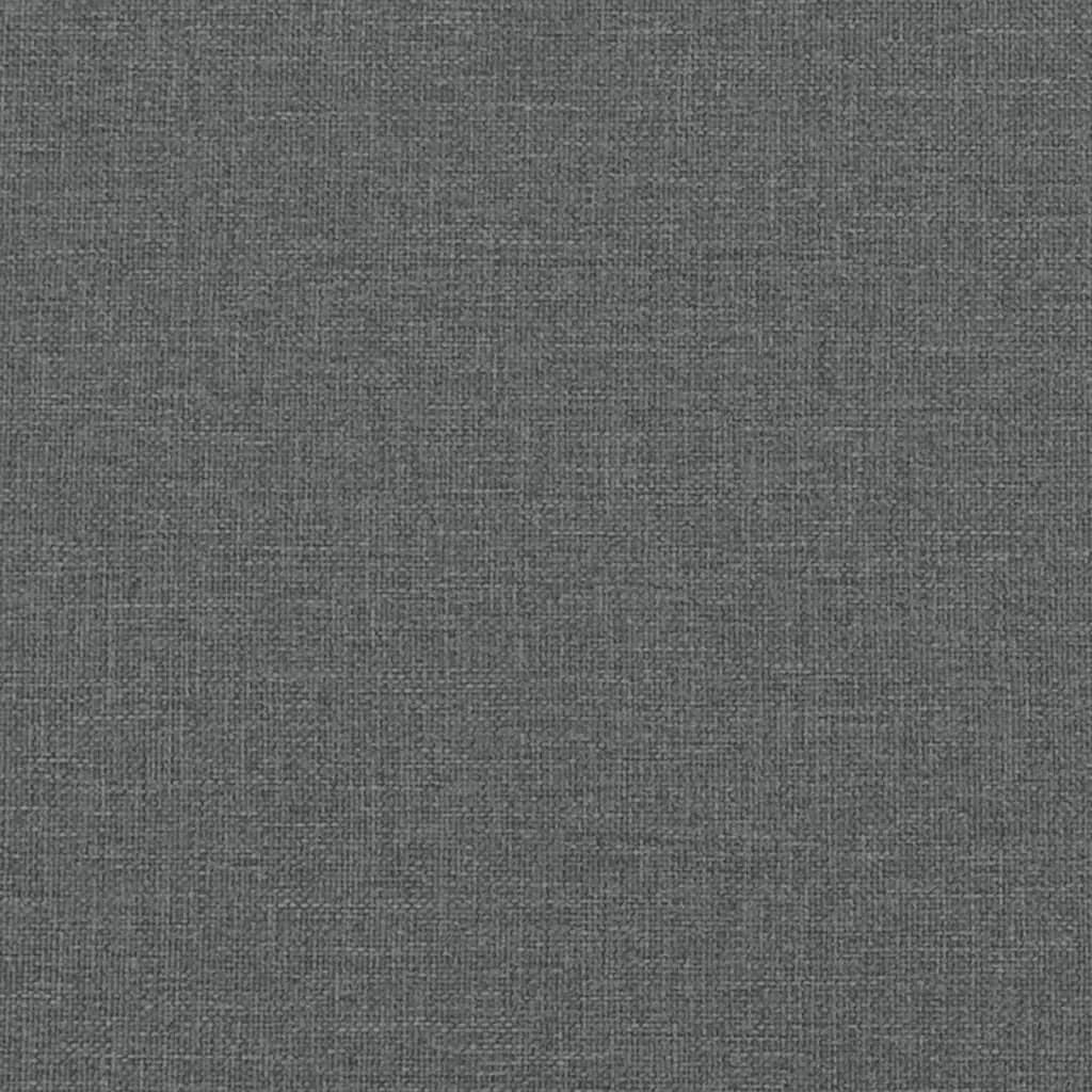 vidaXL Bed Frame without Mattress Dark Grey 90x190 cm Single Fabric