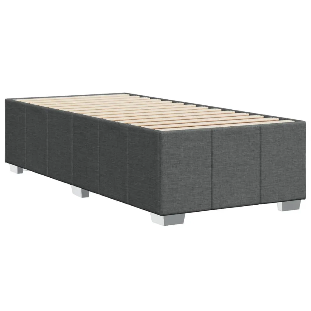 vidaXL Bed Frame without Mattress Dark Grey 90x190 cm Single Fabric