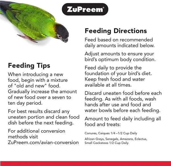 ZuPreem Smart Selects Bird Food, Parrots & Conures